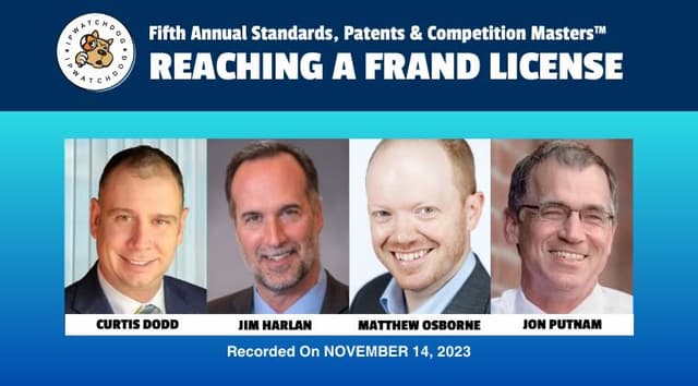 SEP Masters 2023 – Obstacles and Impediments to Reaching a FRAND License – November 14, 2023