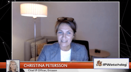 SEP 2020 – Keynote Speaker Christina Petersson – Chief Intellectual Property Officer, Ericsson – November 17, 2020
